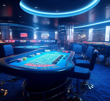 roulette table in casino